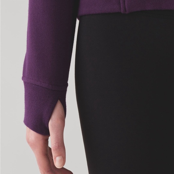 Lululemon Fleece Please Hoodie Dark Purple size 4 - Picture 5 of 11